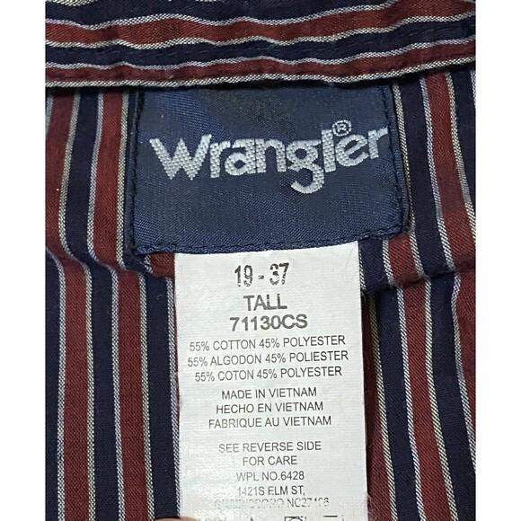 Vintage Wrangler Brushpopper Pearl Snap Shirt 3XL Tall Men’s Western Rodeo - Picture 5 of 9